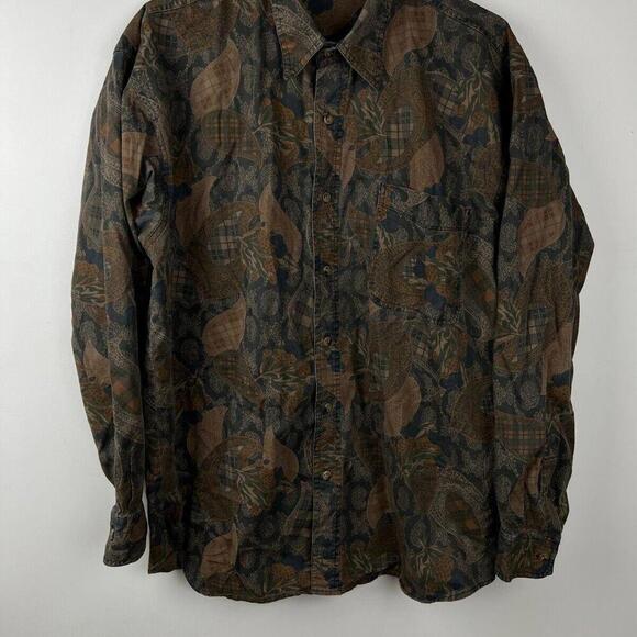 Bugle Boy Shirt Size Large Brown Y2K 2000s Urban Streetwear Retro - Picture 1 of 4